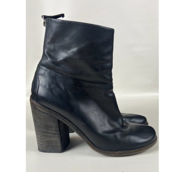 Marsell Shoes - MARSELL BLOCK HEEL ZIP COMBAT MOTO BOOTS 39 8.5